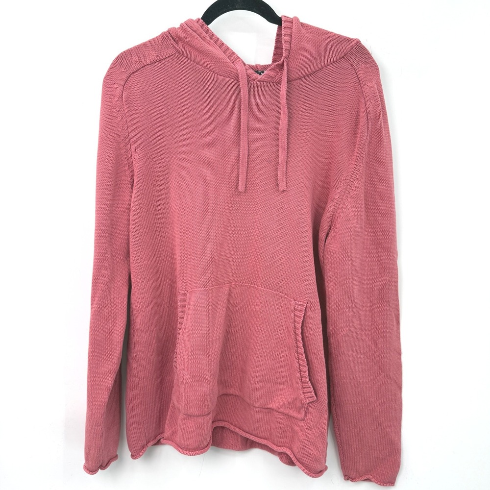 Rails Beachwood Sweater Hoodie Men XL Red Fade Cotton Coastal Resort Retro Indie